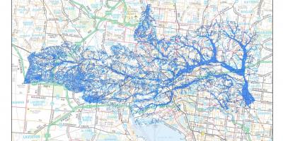 Քարտեզ Melbourne ջրհեղեղ