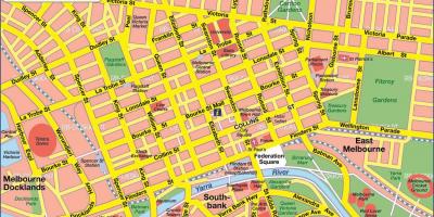 Քաղաք Melbourne քարտեզի վրա
