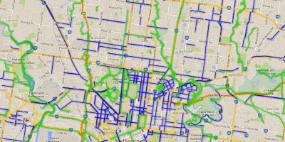 Melbourne հեծանիվ քարտեզի վրա