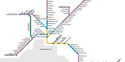 Vline քարտեզի վրա