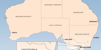 Քարտեզ Մելբուռնի Ավստրալիա
