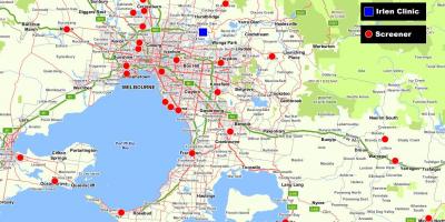 Քարտեզը մեծ Melbourne